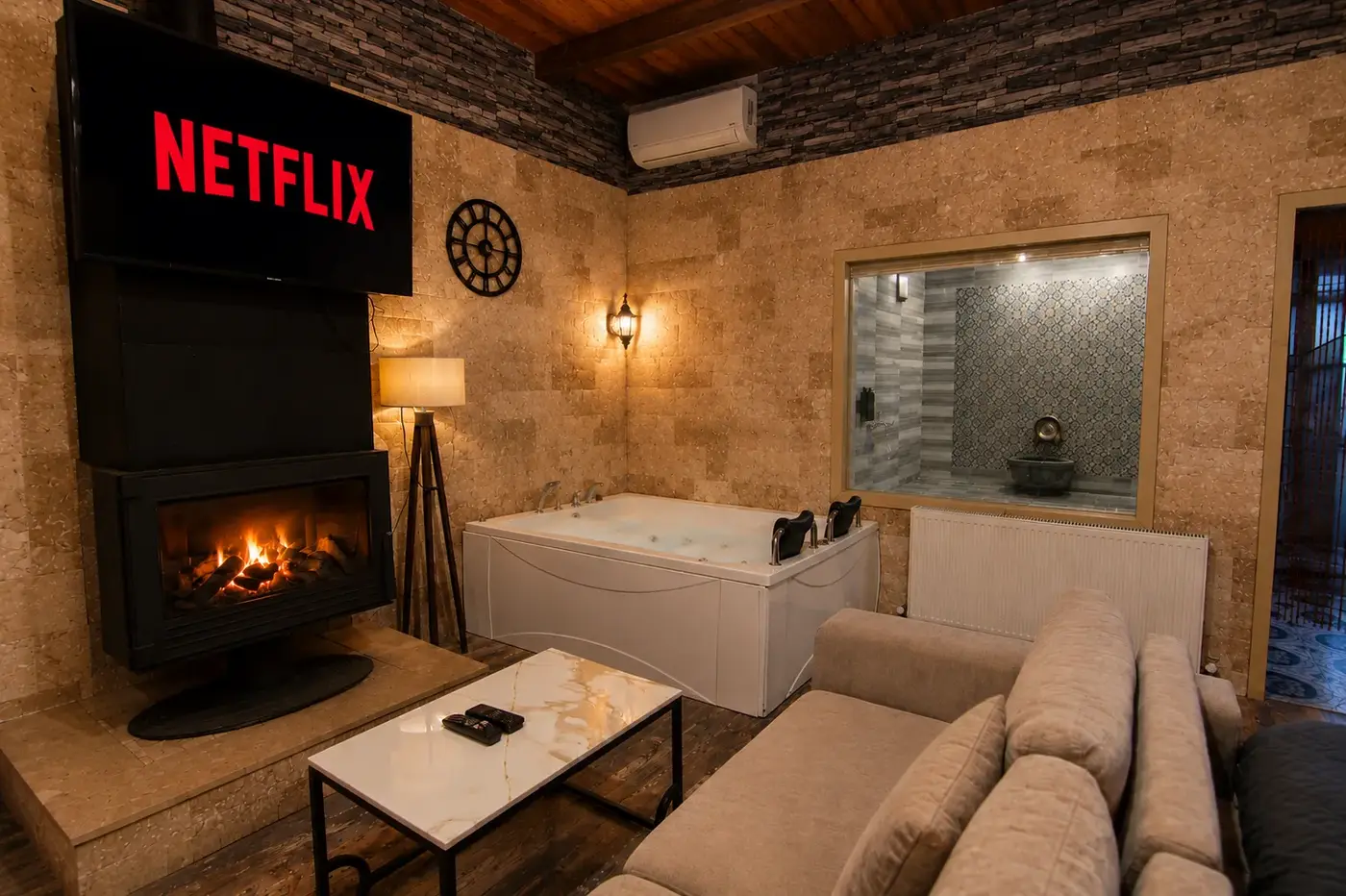 Jakuzi · Şömine · Spa · Nehir Kenarı